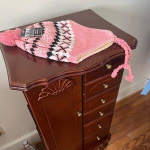 Pink Knit Winter Hat /Sherpa type Lining/NWT